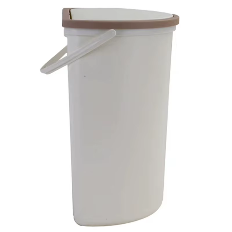 Poubelle en plastique de 10L avec couvercle pour camping-car, bateau, caravane, camping, montage sur