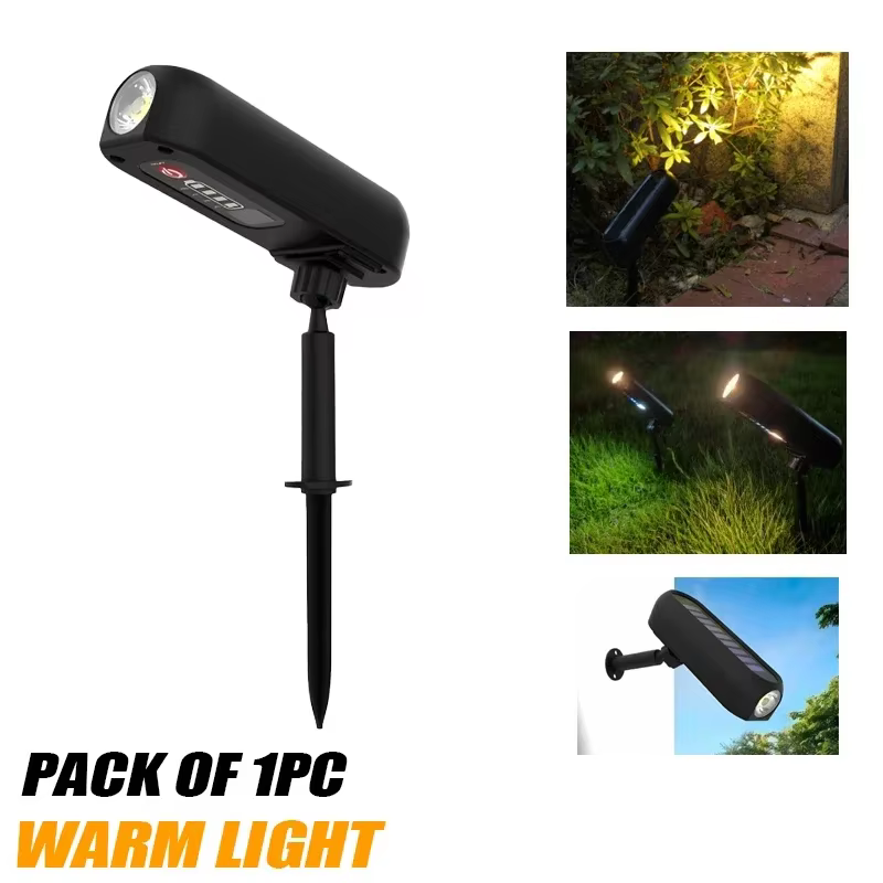 Projecteur Solaire Étanche pour Décoration de Jardin, Éclairage d'Extérieur, Idéal pour une Cour, un