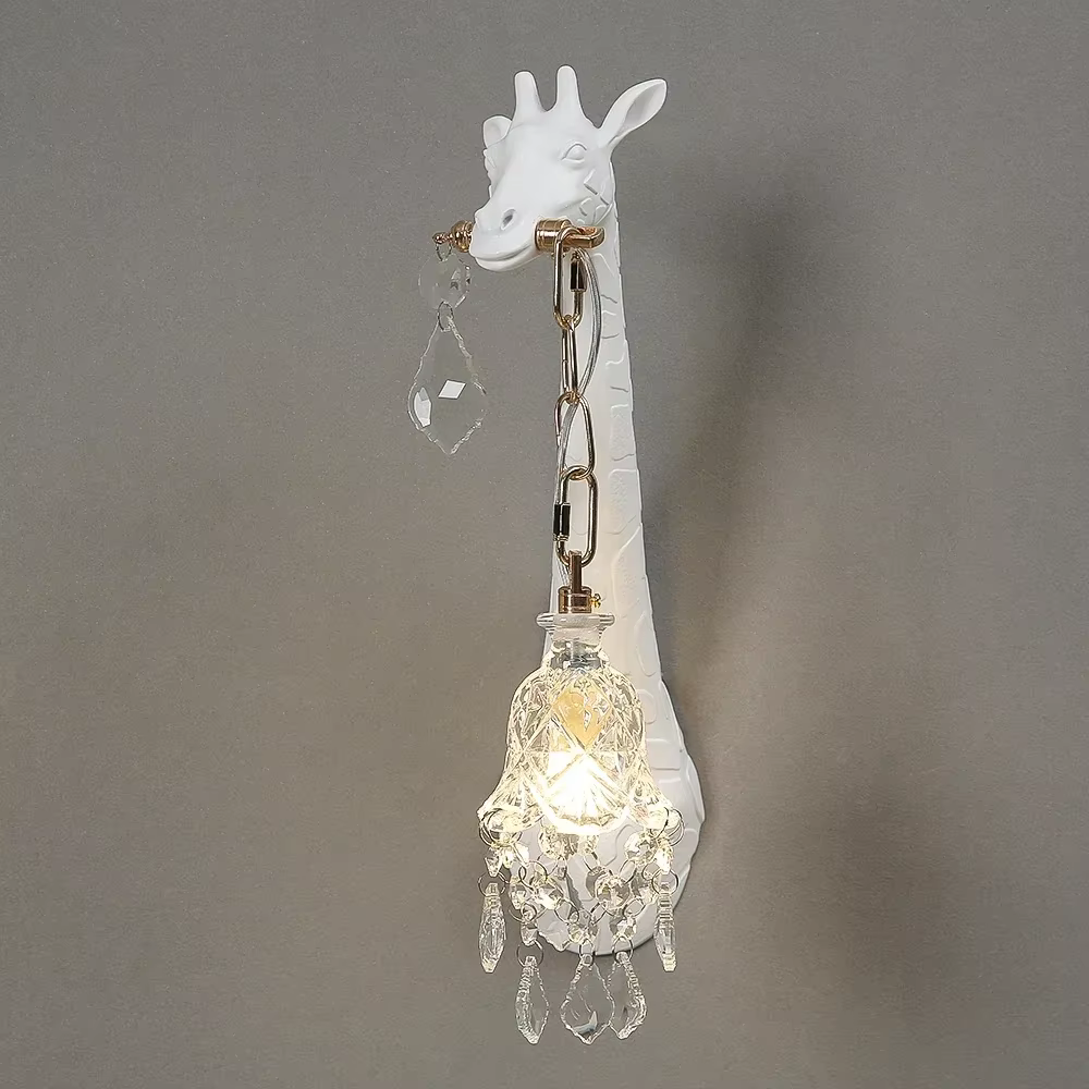 Nordique nouvelle résine girafe mur LED lumière chambre tête de lit couloir étude lampe G9 ampoules 