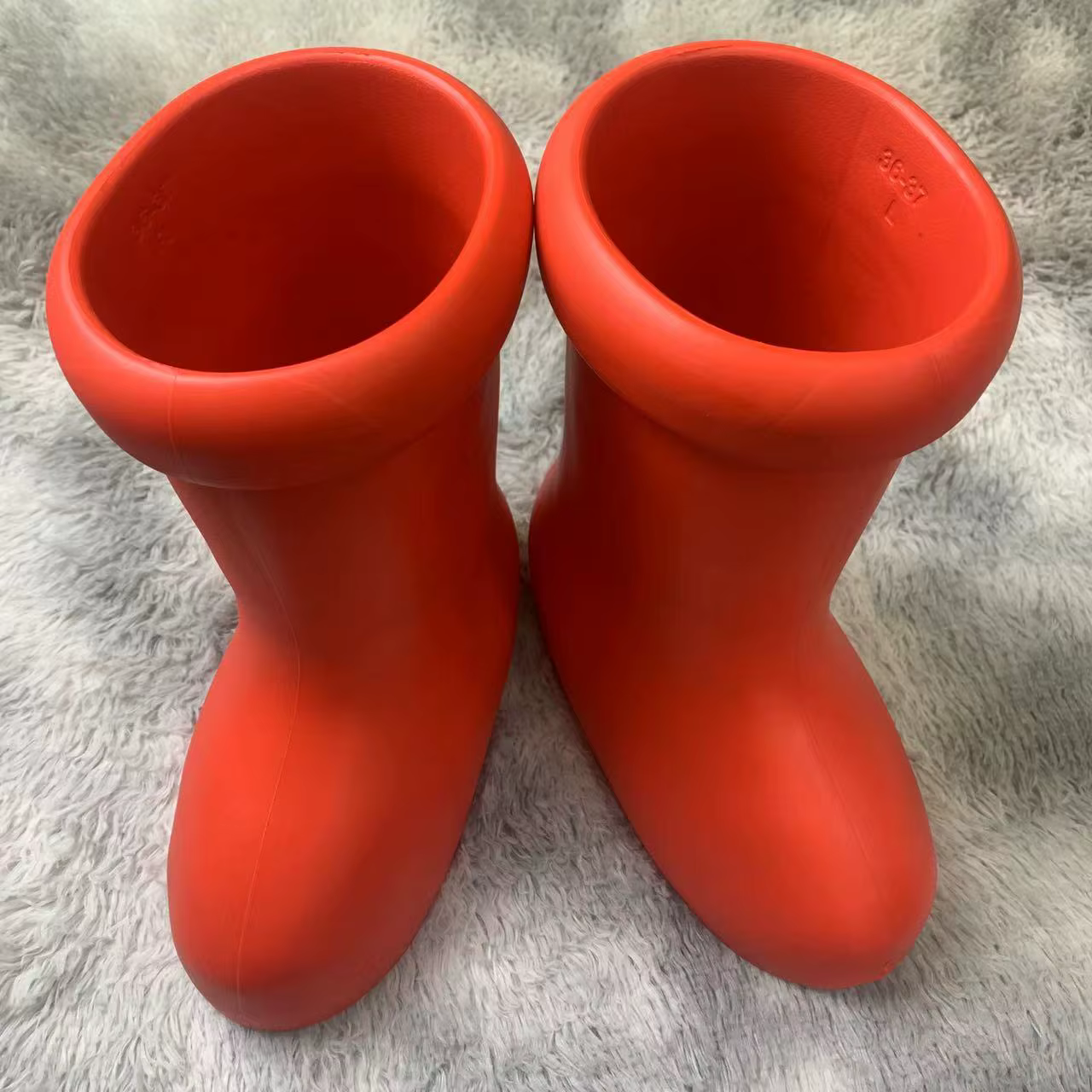 Nouvelles bottes de pluie Atomo à tige haute, antidérapantes, chaussures rouges tendance, unisexe, c