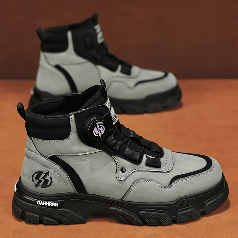 Bottes d'hiver pour hommes, chaussures de Cowboy décontractées, Combat tactique moto Chelsea chevill