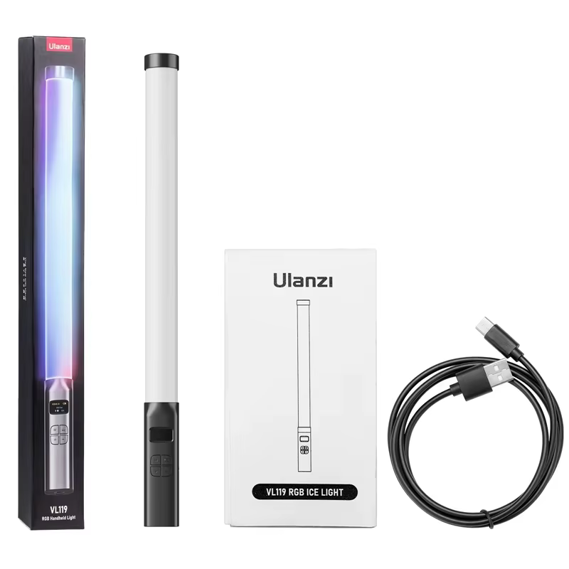 Ulanzi VL119 bâton lumineux coloré RGB portable 19.68 pouces baguette lumineuse LED portable CRI 95 