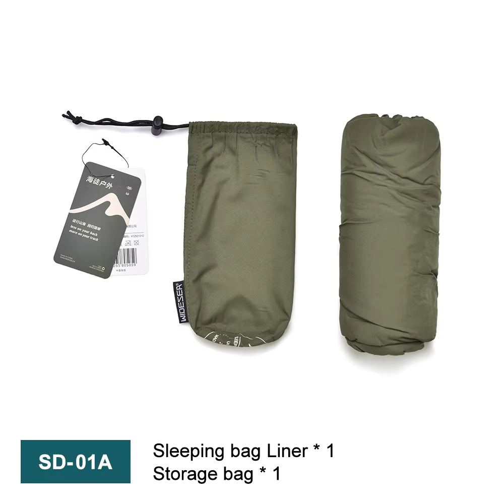 Widesea Camping sac de couchage doublure ultraléger momie sac de couchage sac à dos doublure unique 