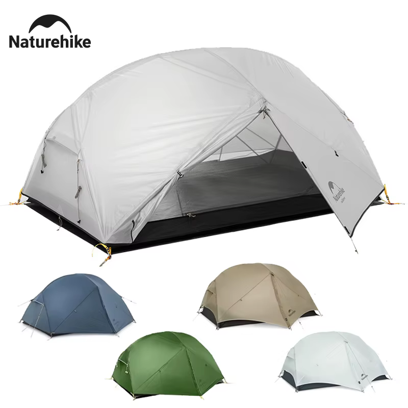 Tente de camping Naturehike Mongar 2, ultralégère, pour l'extérieur, 3 saisons, imperméable, en nylo