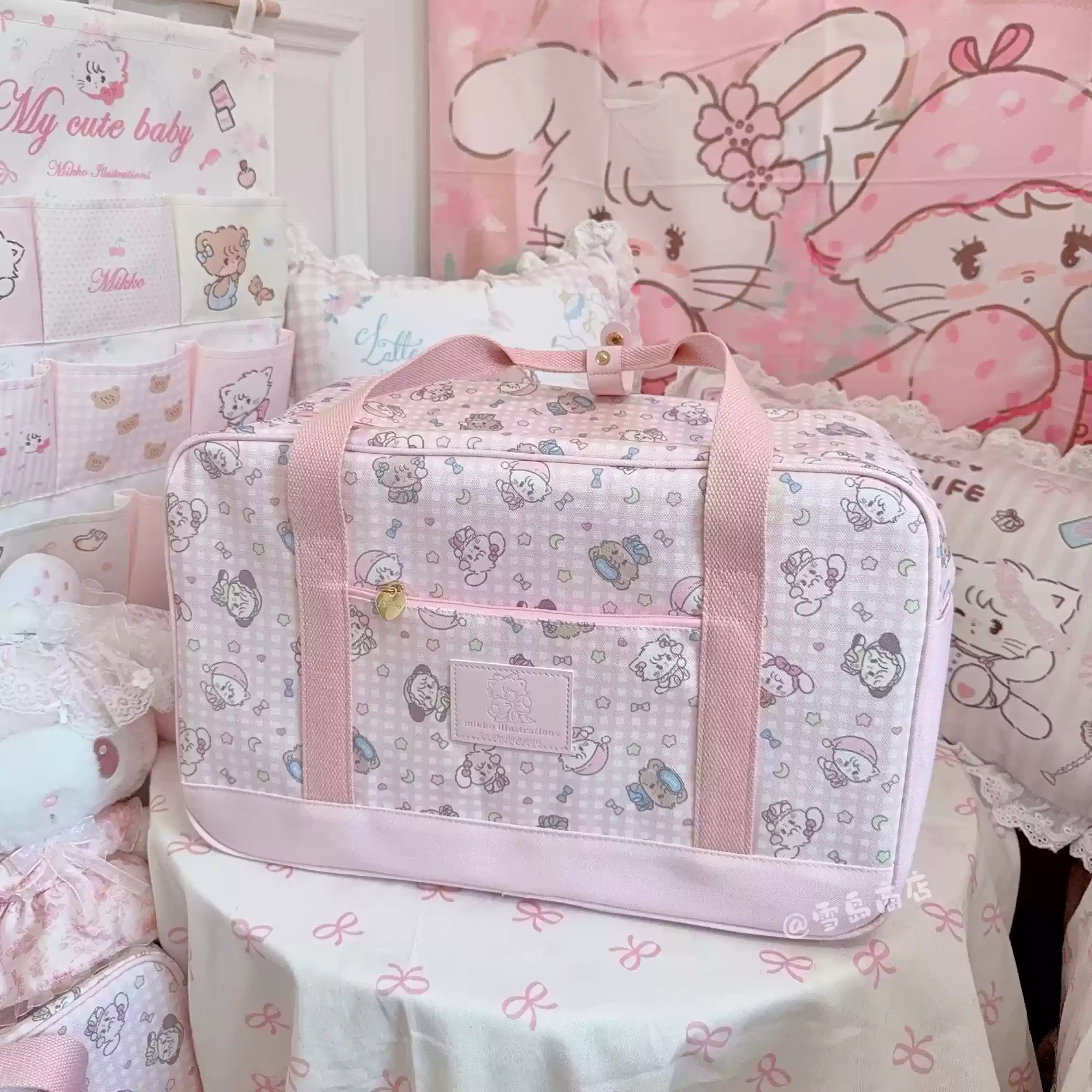 Nouveau Kawaii Mikko sac à main grande capacité sac de voyage sac de rangement Anime Mikko impressio