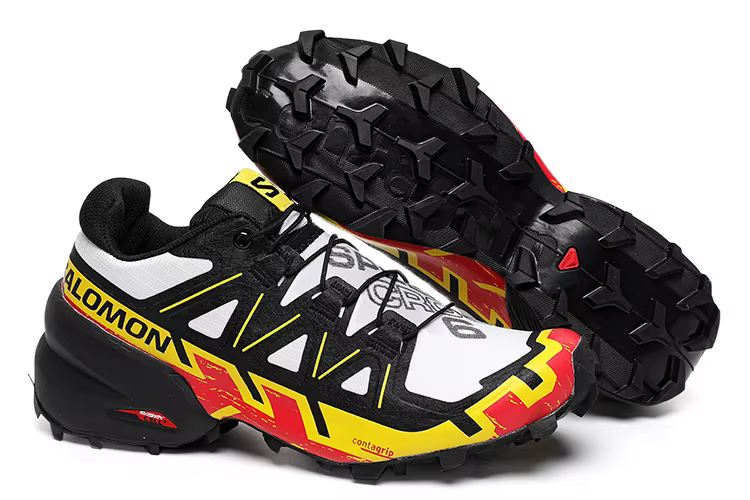 Chaussures de trail running Salomon Speedcross 6 rouge/noir pour homme |   Semelle extérieure Contag