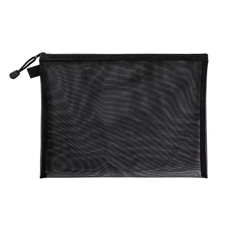 Pochette transparente à fermeture éclair en maille A4/A5/A6, sac à documents Transparent, dossiers d