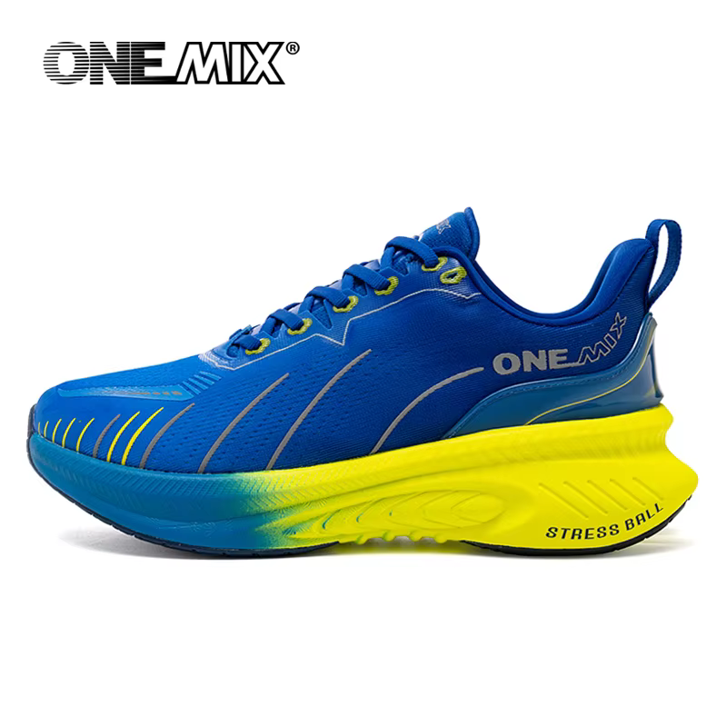 ONEMIX nouvelles chaussures de course à amorti pour hommes coureurs lourds appropriés à lacets sport