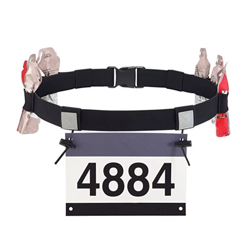 Ceinture porte-dossard pour course en plein air, triathlon, marathon, cyclisme, fitness et accessoir