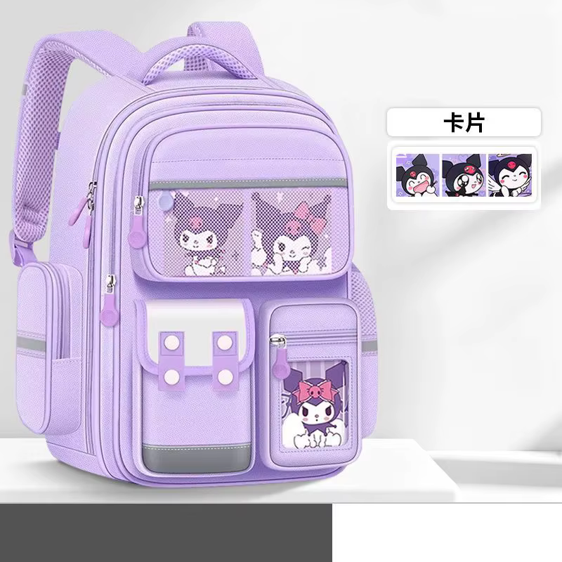Sac à dos Kuromi Anime mignon grande capacité, cartable étudiant, sac à bandoulière dessin animé, ca