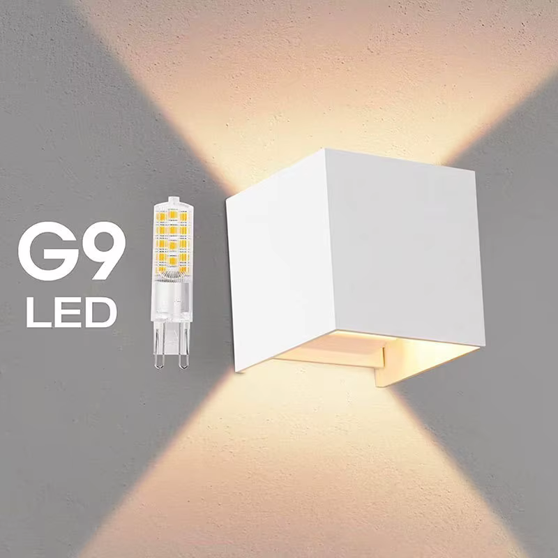 Ampoule G9 en aluminium, applique murale de jardin, étanche IP65, éclairage intérieur/extérieur, déc