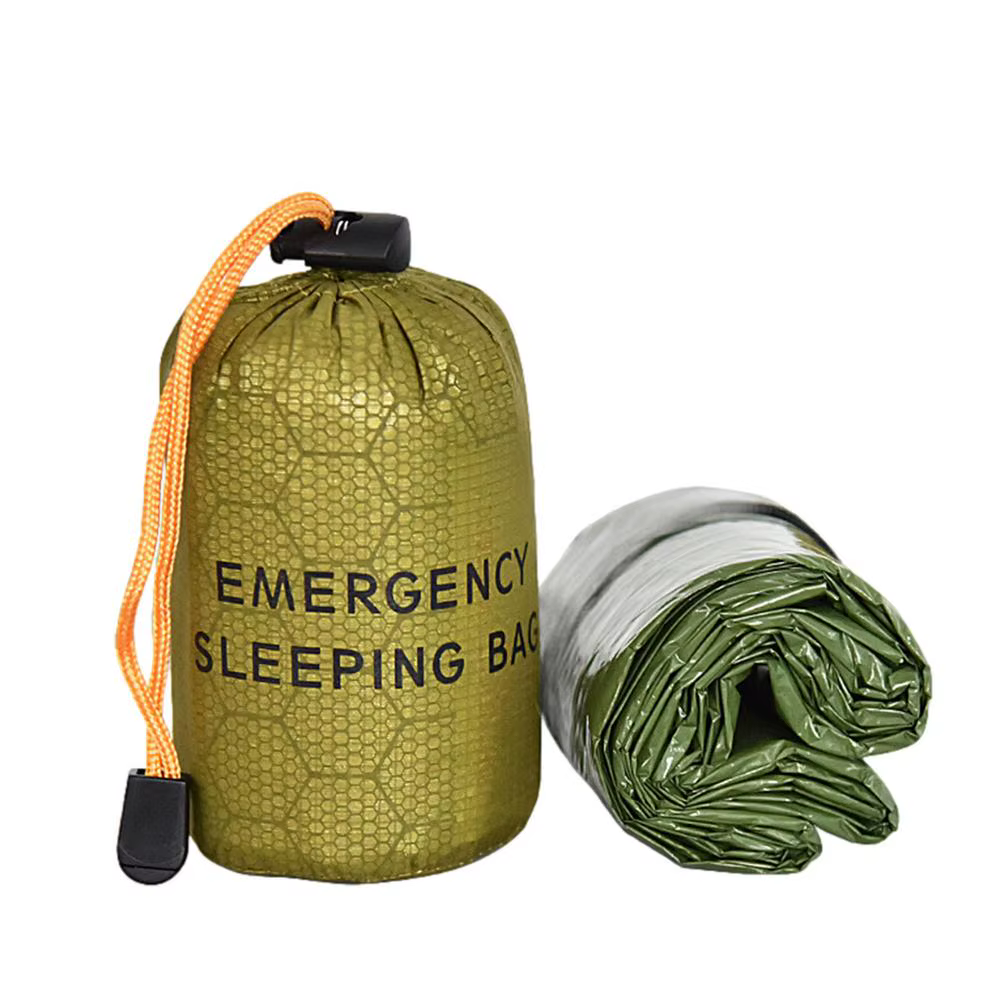 Sac de couchage d'urgence étanche 200x90cm, Portable, chaleur, survie, Camping, sac de couchage, Cam