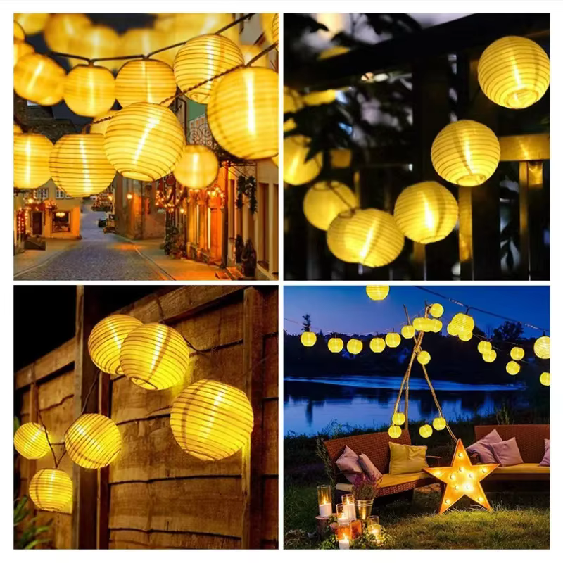 Lanterne solaire chaîne lumières étanche extérieure LED guirlande fée lumière Patio jardin décoratio