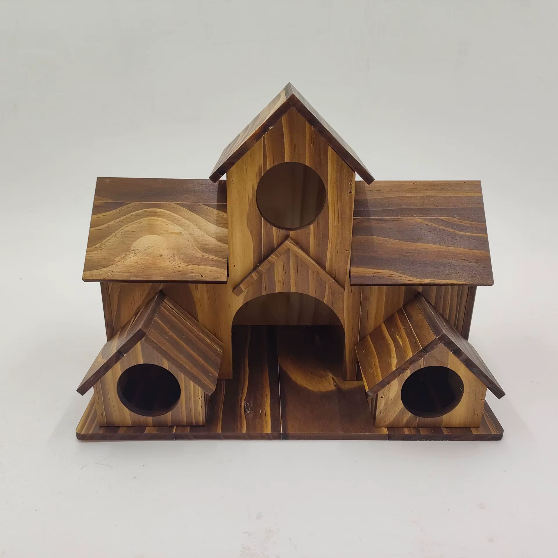Maison d'oiseaux en bois, nid de villa d'oiseaux de jardin extérieur, mangeoire à oiseaux suspendue 