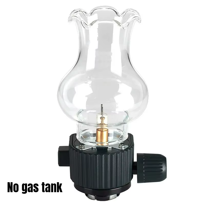 Veilleuse de Camping en plein air, tête de lampe à gaz, lumière de fleur transparente fendue rétro, 