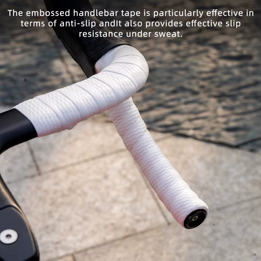 Bande de guidon de vélo 2 pièces avec bouchon d'extrémité bande de barre en Silicone Absorption des