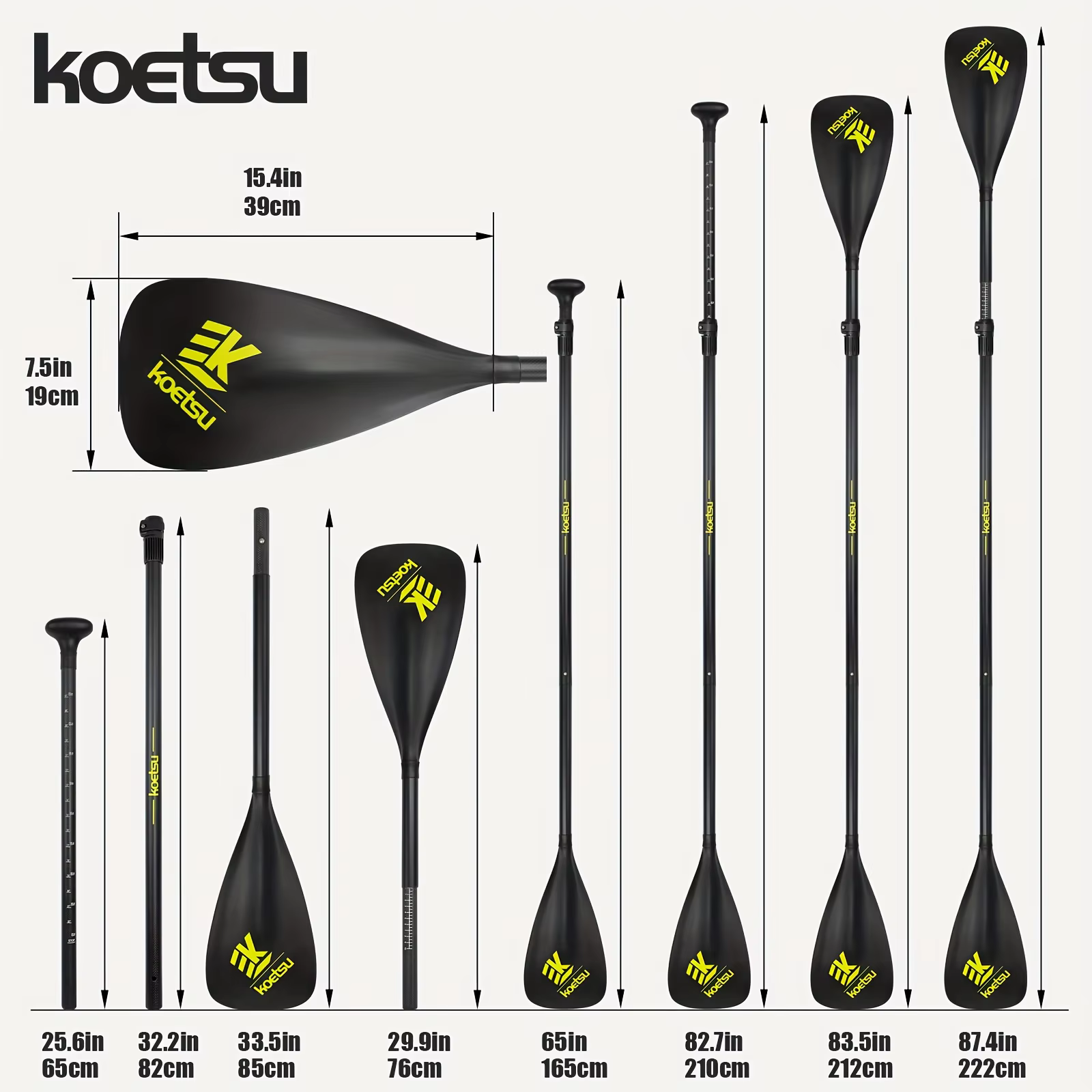 KOETSU – palette semi-carbone multifonctionnelle à double tête, simple tête, double usage, texturée