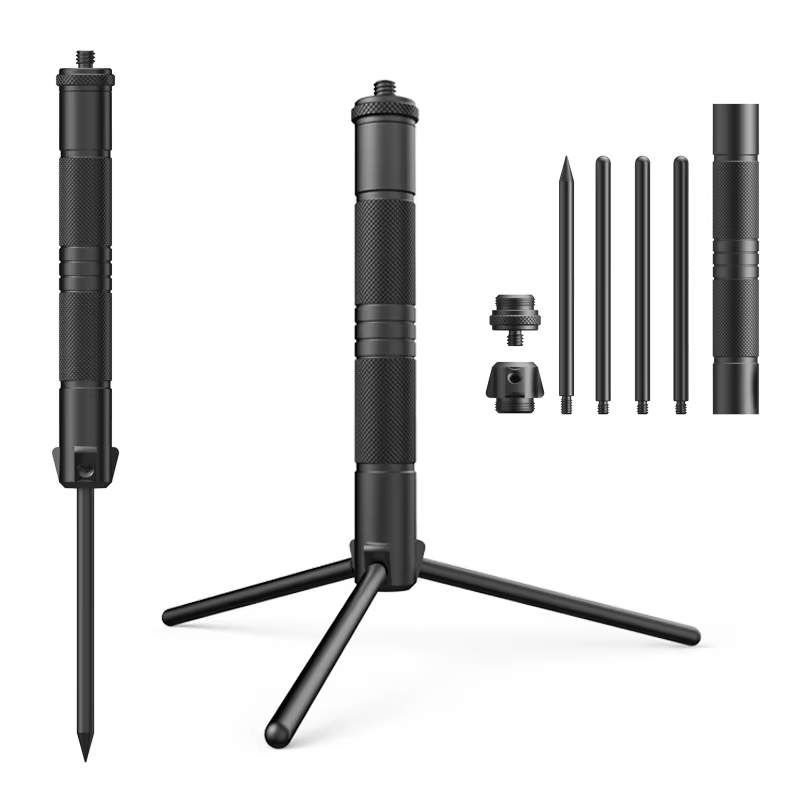 Support de lanterne en aluminium, poteau de lampe de Camping pliable, Support de lampe, caméra, télé