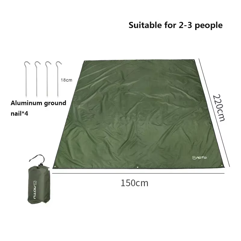 Bâche de tente de Camping imperméable, hamac, empreinte de mouche de pluie, tissu de sol, abri, pare