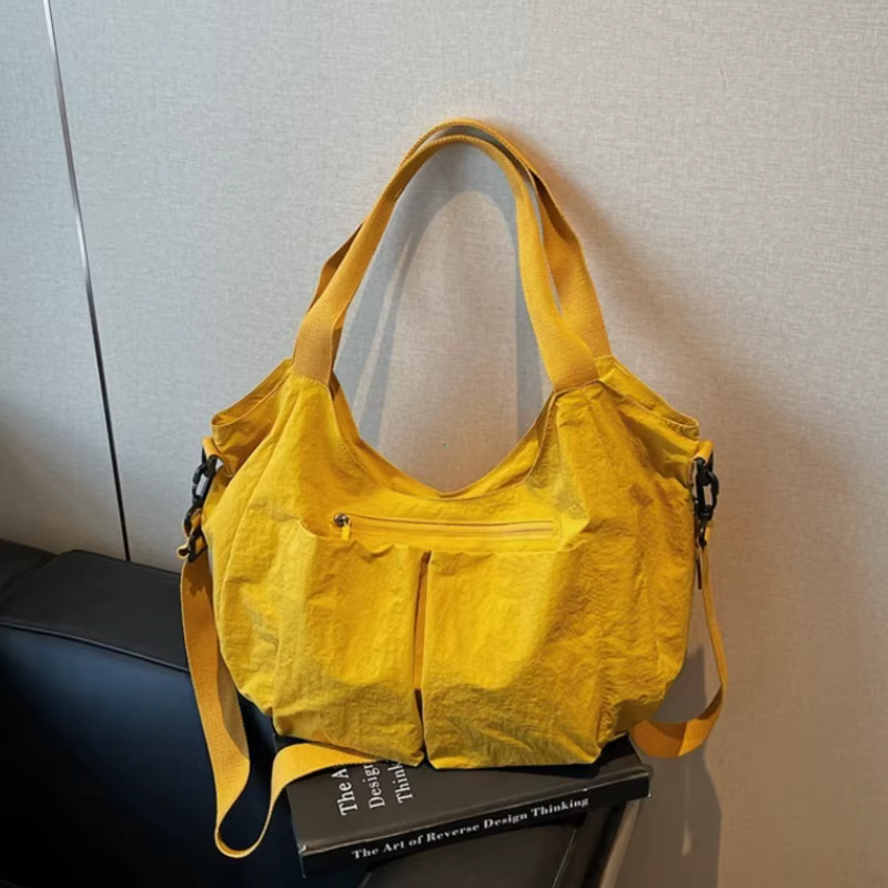 Sac à main à bandoulière unique en nylon à la mode pour femmes, fourre-tout décontracté, sacs à main