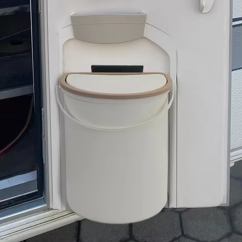 Poubelle 10L avec couvercle pour camping-car, bateaux, caravane, camping-car, pratique pour l'instal
