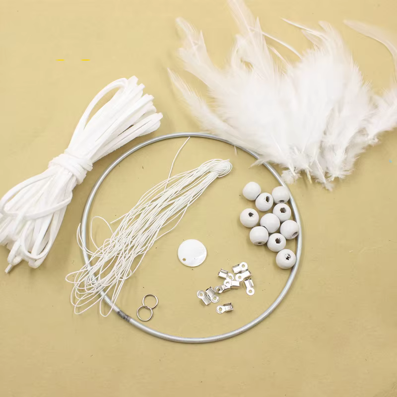 Kit d'accessoires attrape-rêves, bricolage pour enfants, artisanat, plumes au Crochet, Kit de filet 