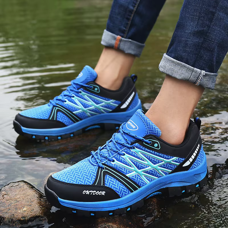 Bottes de randonnée en plein air pour hommes, chaussures de course légères, semelles en caoutchouc a