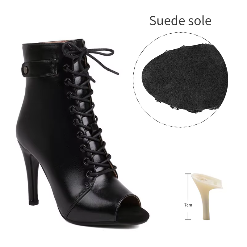 Chaussures de danse pour femmes, bottes de danse pour salle de bal latine, bottes pour filles, talon
