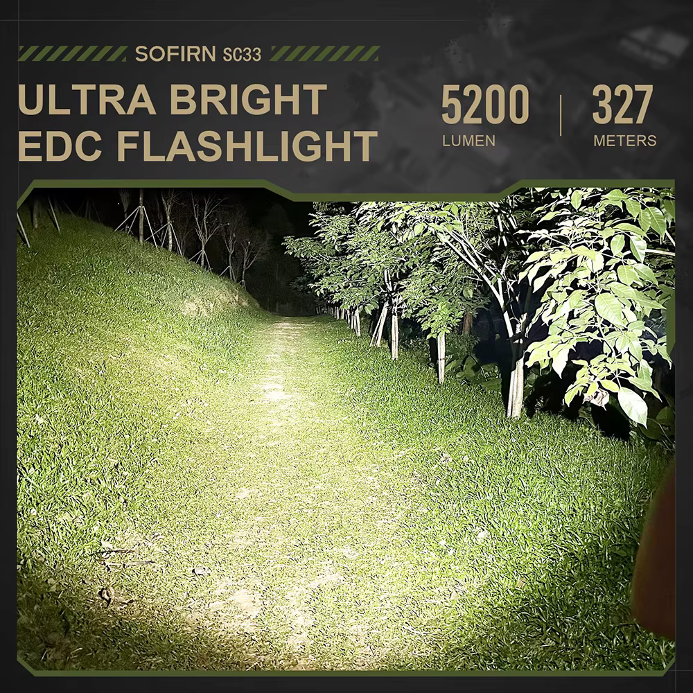 Sofirn SC33 5200 lumen LED torche XHP70.3 HI torche tactique Puissante torche rechargeable 21700 USB