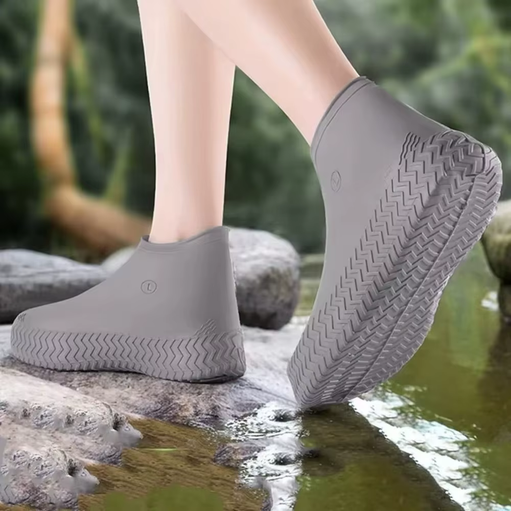 Surchaussures imperméables réutilisables antidérapantes résistantes à l'eau, surchaussures épaisses