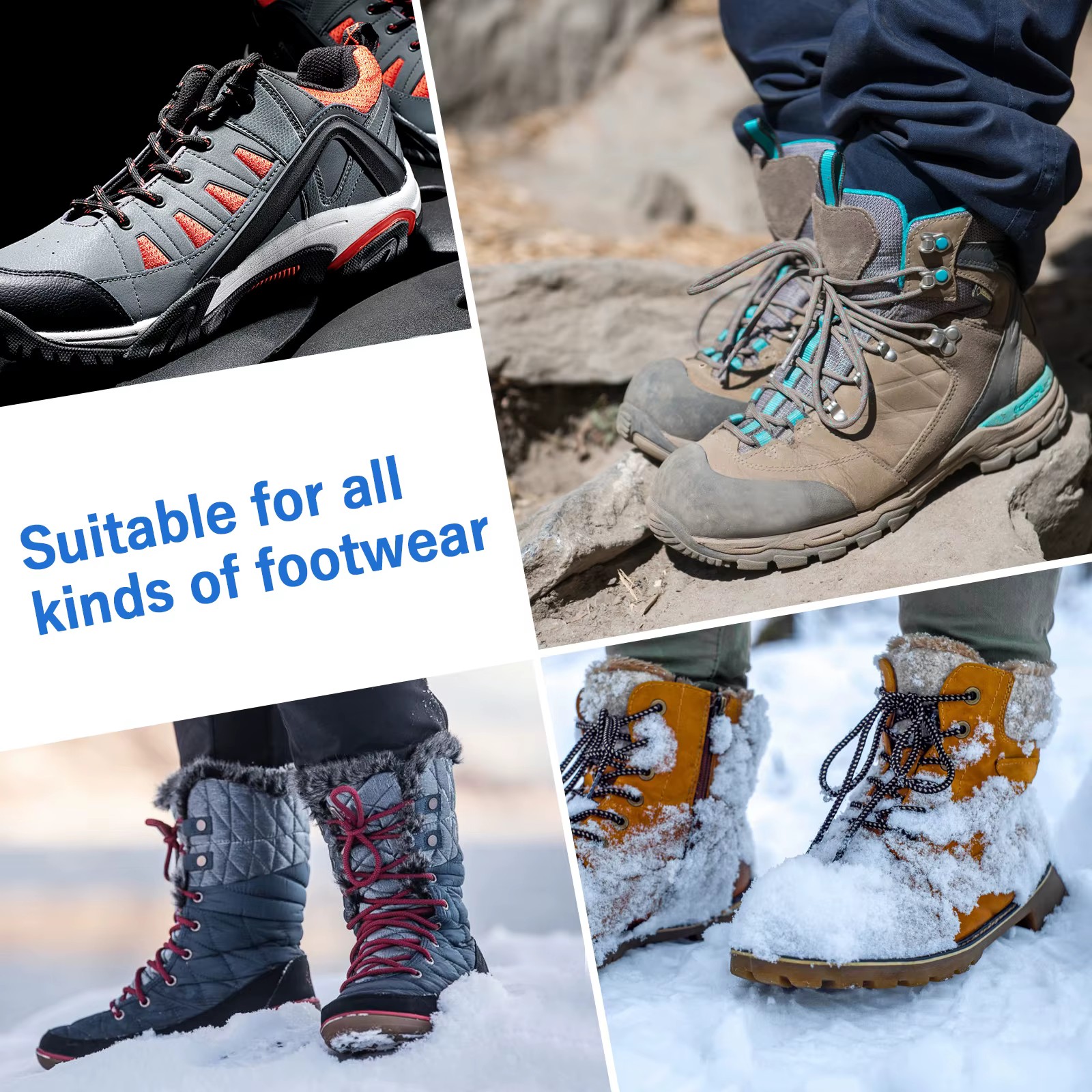 Tomshoo-32 Dents Ice Gripper Spike pour Chaussures, Antidérapant, Randonnée, Escalade, Snow Spikes,