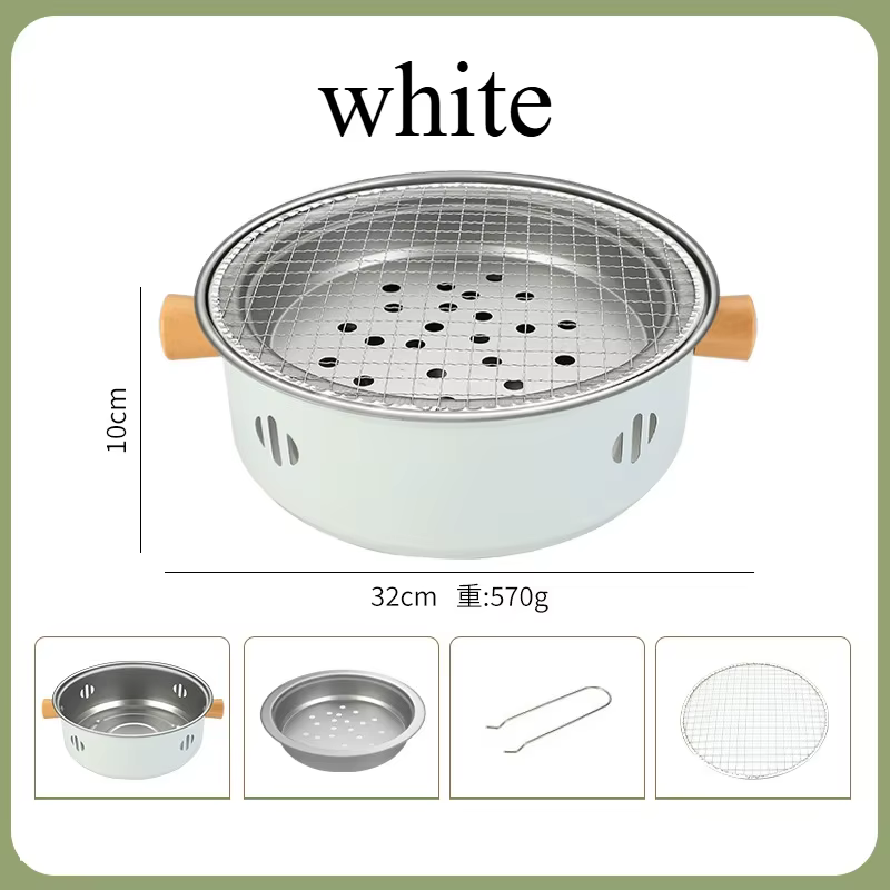 Poêle à Barbecue Portable polyvalente, poêle de table avec filet de gril, parfait pour le Camping en