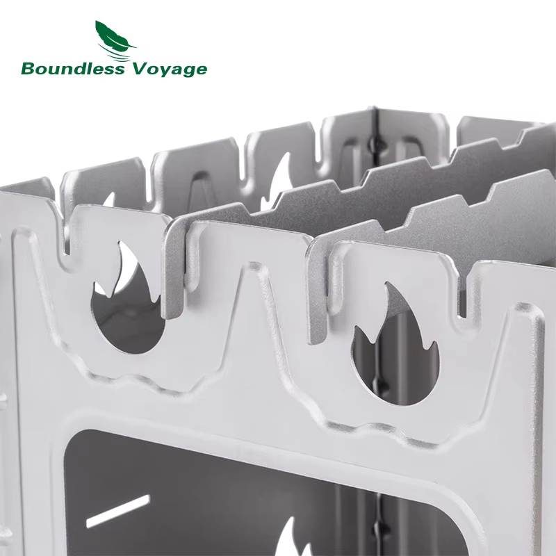 Boundless Voyage-Poêle à bois en titane, Brûleur pliant de camping, Boîte à douille extérieure, Boît