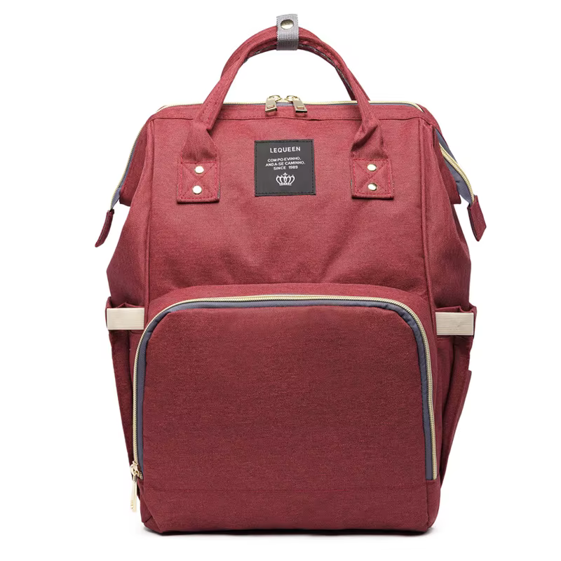 Lequeen-Sac à langer de grande capacité pour femme, sac à dos de voyage, sac d'allaitement pour les 