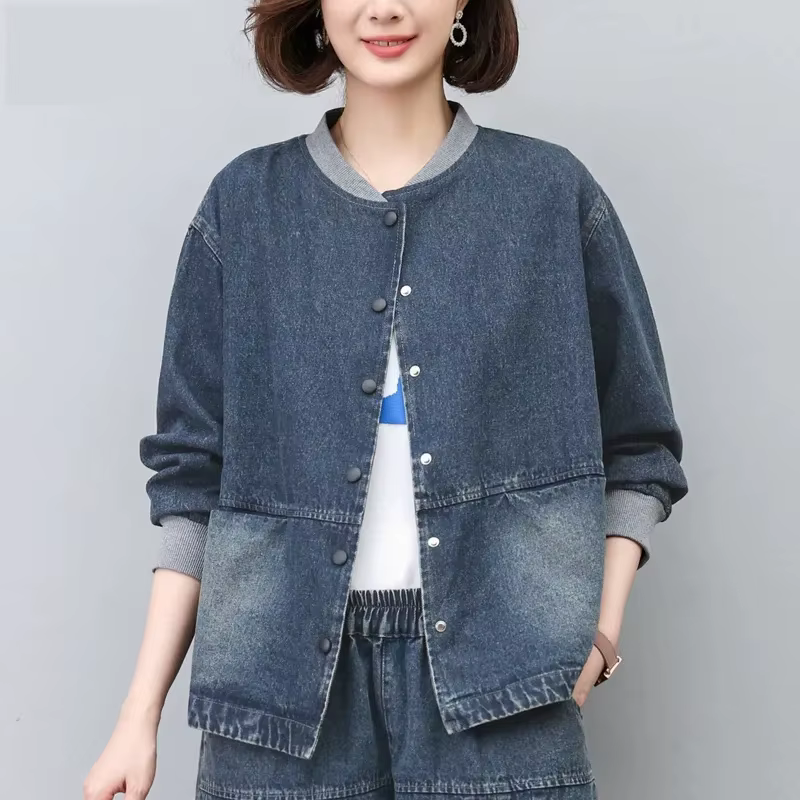 Veste en jean rétro pour femme, style court, printemps-automne, fine, nouvelle collection 2026, coup