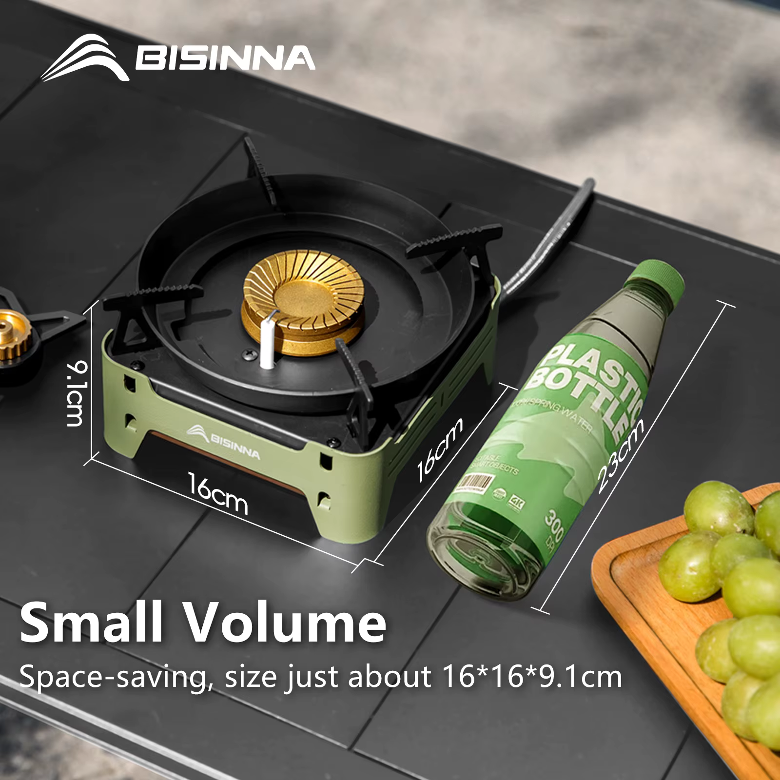 BISINNA Camping cuisinière à gaz Portable Cassette four brûleur à gaz extérieur pique-nique Camp fou