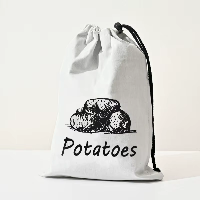 Sacs à cordon de serrage pour fruits, ail, oignon, avec boucle de dégagement, fermeture éclair pour 