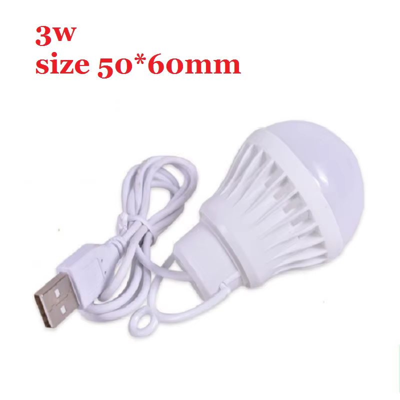 Ampoule USB LED lampe de Camping Portable Mini ampoule 5V puissance livre lumières étudiant apprenti