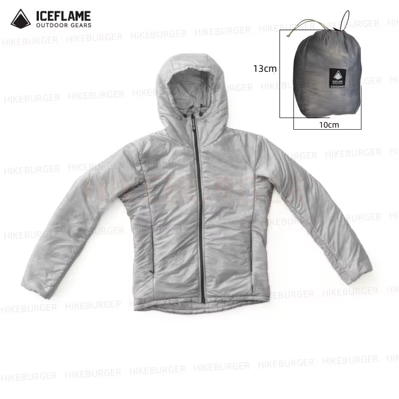 Ice Flame Clima Veste d'isolation dynamique en plein air ultraléger randonnée 7D Nylon Zip Jakcet ch