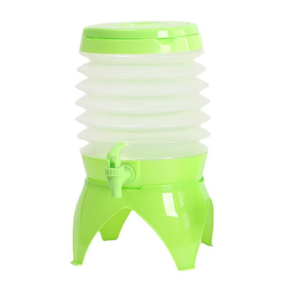 Récipient à eau pliable avec poignée, distributeur de limonade, camping en plein air, randonnée, con