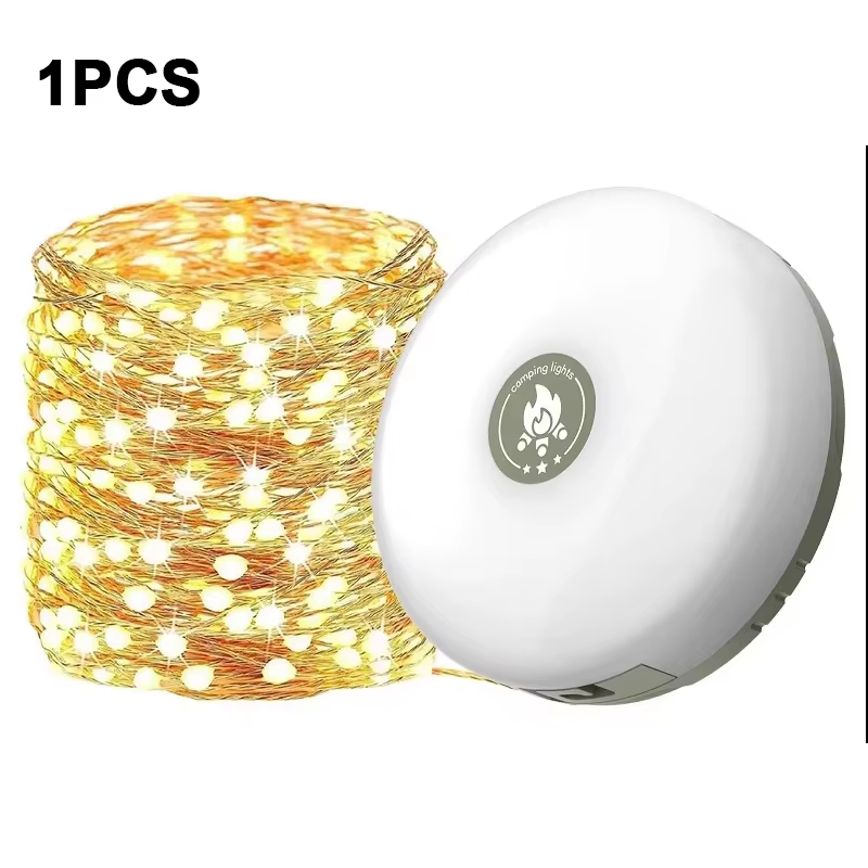 Lampe de Camping LED avec bobine, bande lumineuse d'ambiance, ceinture lumineuse Recyclable de 10M, 