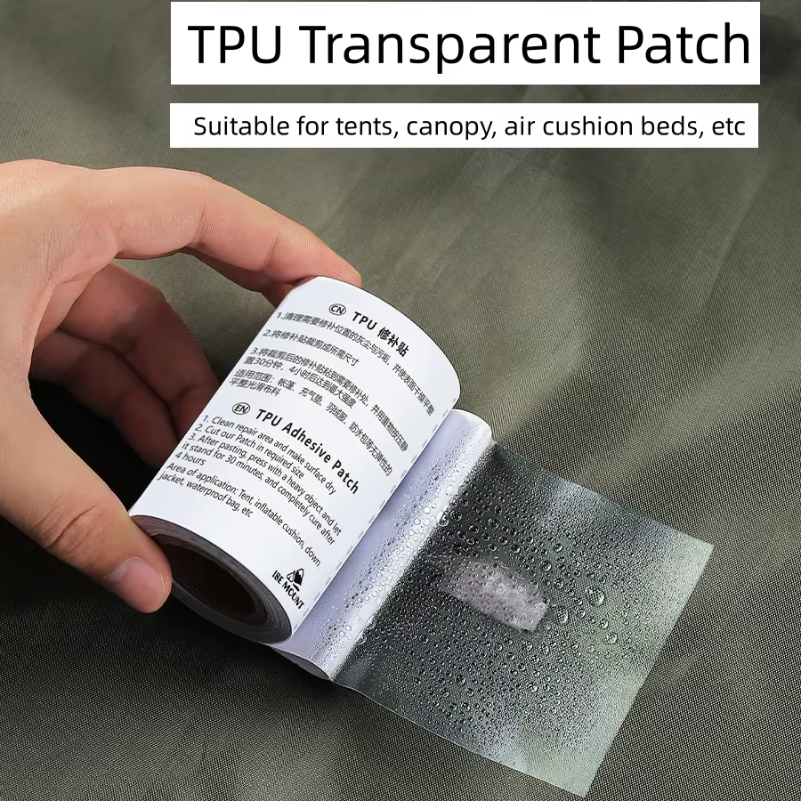 Autocollant de Réparation de Tente TPU, Patch Transparent Imperméable, Bande de Réparation de Cercle