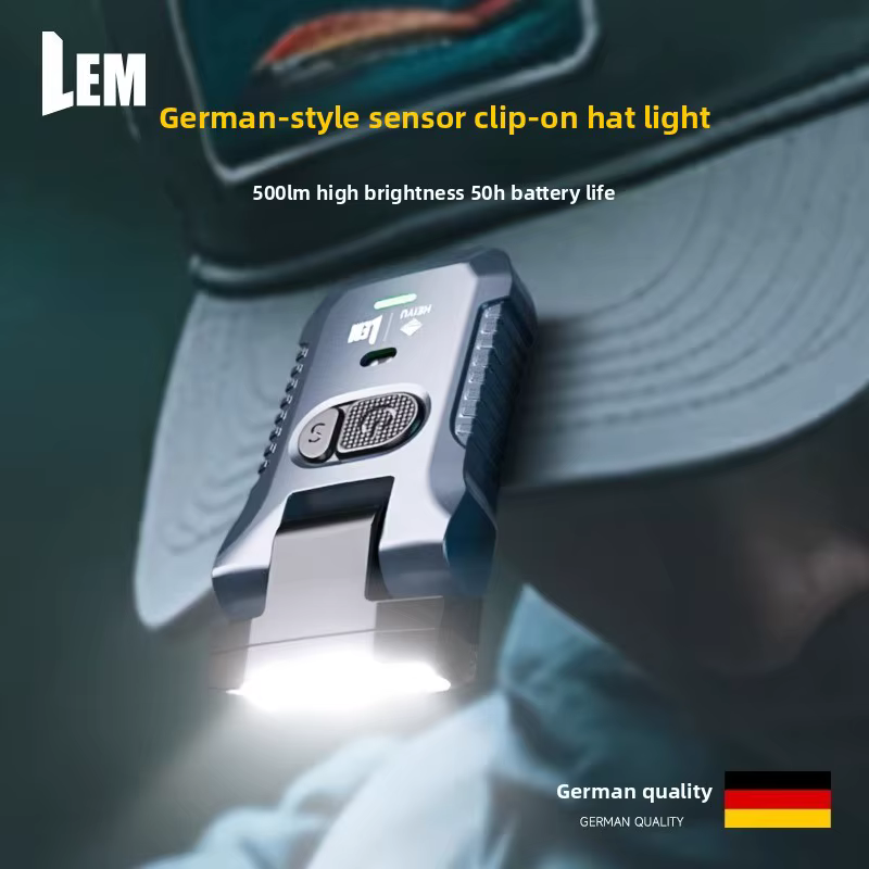 Lampe frontale d'extérieur portable, réglable, étanche, avec capteur infrarouge, longue durée de vie
