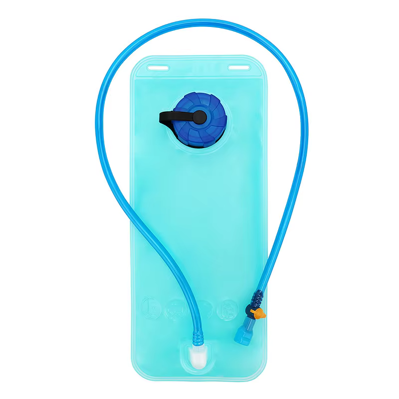 Sac d'eau pliable bleu 2L pour cyclisme, randonnée et voyage – Sac d'hydratation portable pour vélo