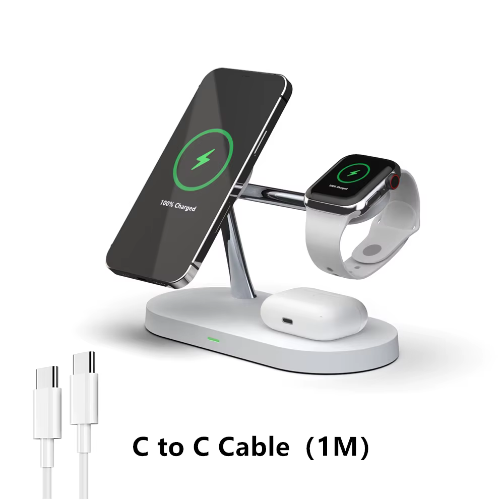 Support de chargeur sans fil 3 en 1 pour iPhone 12/13/14/15/16/17, Station de charge rapide pour App