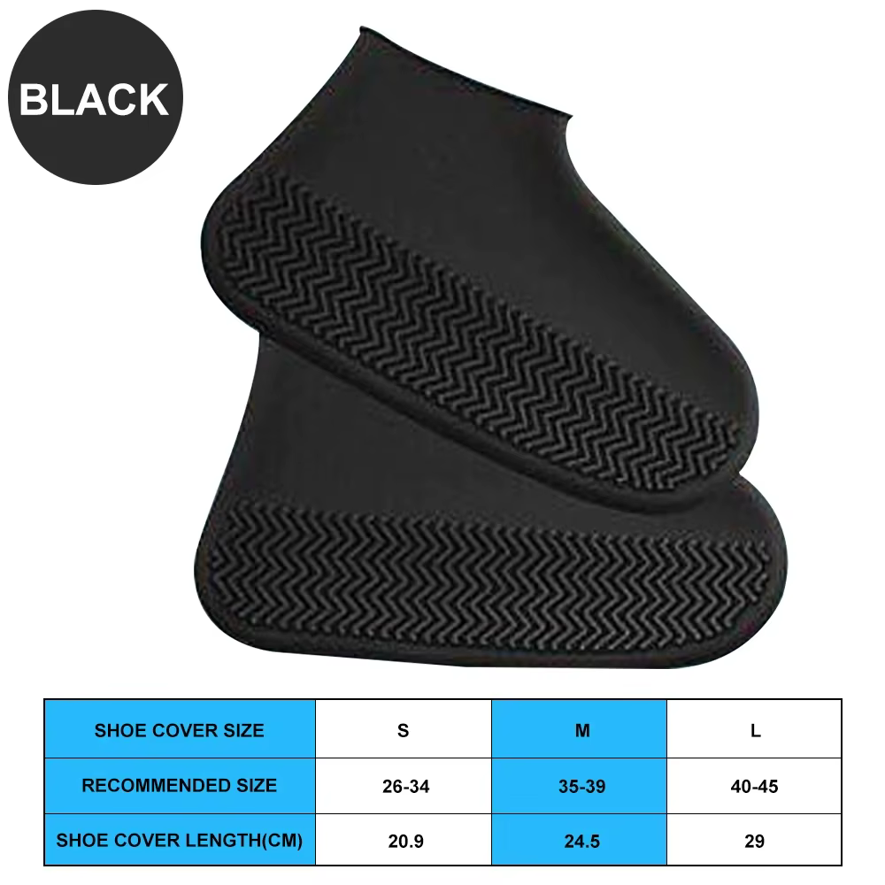 Couvre-chaussures imperméables en silicone antidérapants, protections pour baskets unisexes, pour le