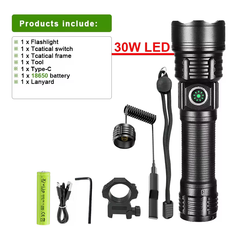 10000LM lampe de poche LED lampe de poche tactique militaire longue portée 3000M torche LED Ultra pu