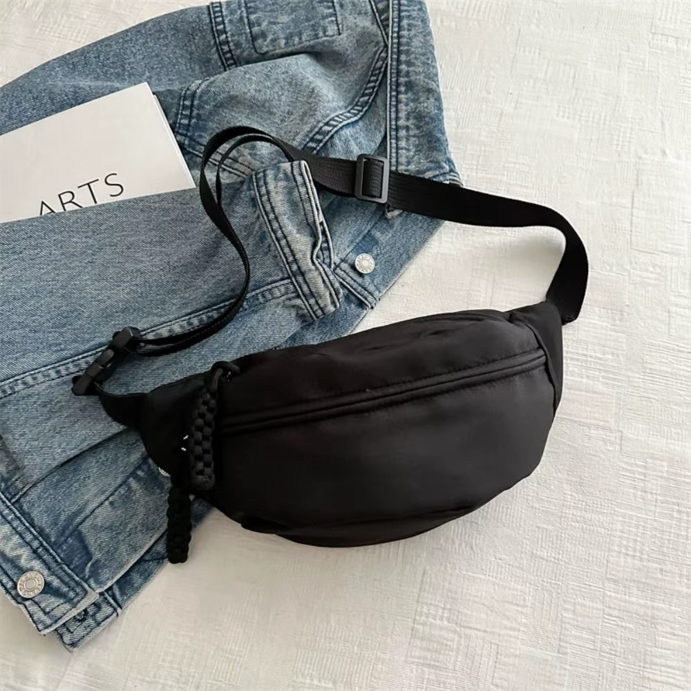 Sac de poitrine demi-lune pour femme, Oxford grill, sac à bandoulière grande capacité, sacs de taill