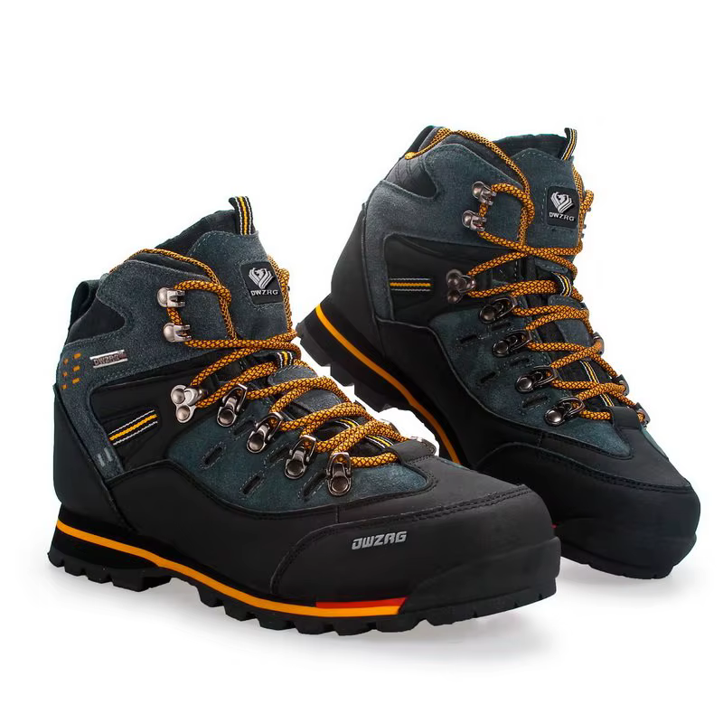 Chaussures de randonnée imperméables en cuir pour hommes, chaussures d'escalade et de pêche, nouvell
