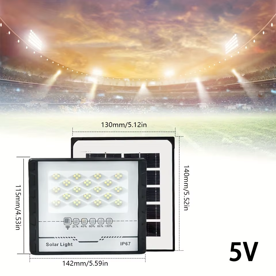 Lampe solaire LED à télécommande 30W, lampe solaire extérieure avec télécommande, étanche IP67, verr